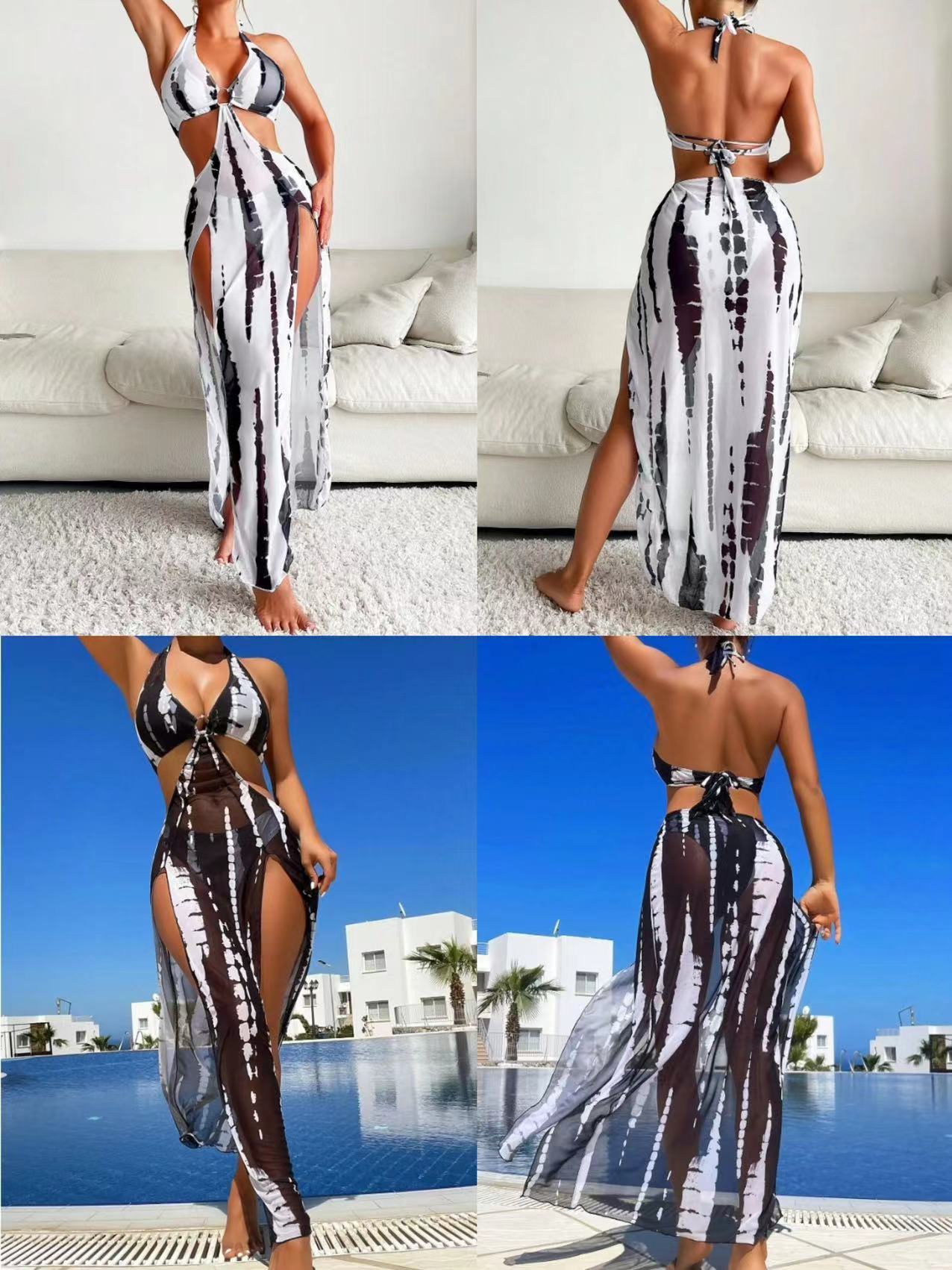 Sexy 3-Piece Bikini with Cover Up
