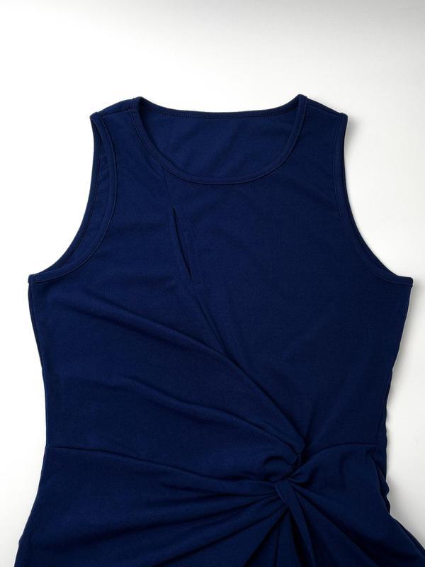 Slim Fit Sheath Dress – Sleeveless Style