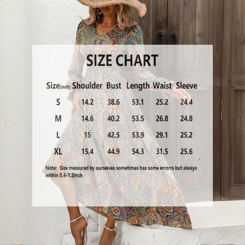 Spring Summer V-Neck Smocked Waist Maxi Dress