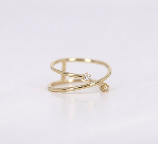 Golden Minimalist Adjustable Ring
