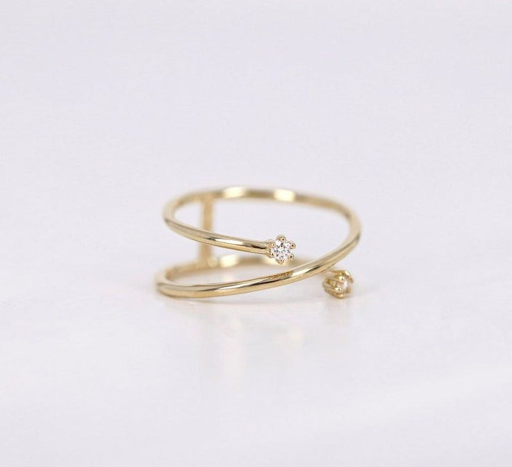 Golden Minimalist Adjustable Ring