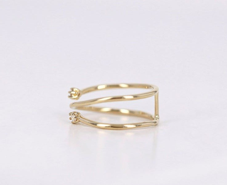 Golden Minimalist Adjustable Ring