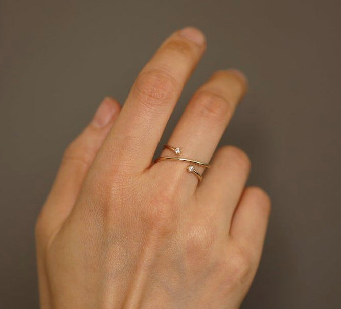 Golden Minimalist Adjustable Ring