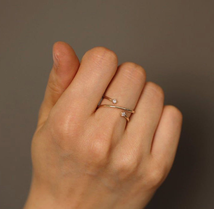 Golden Minimalist Adjustable Ring