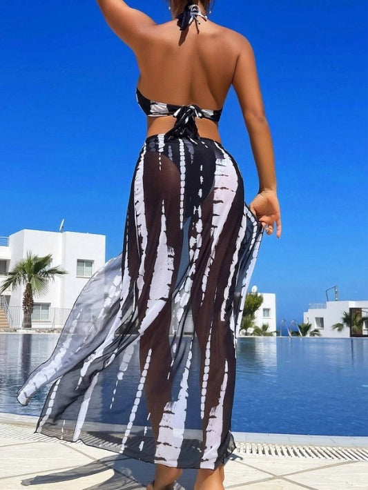 Sexy 3-Piece Bikini with Cover Up